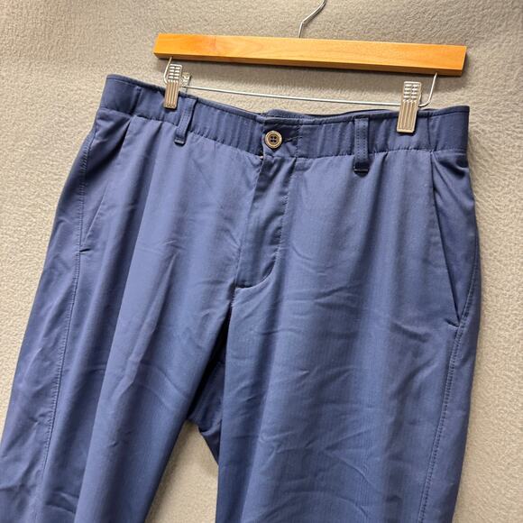 Under armour Golf Pants Mens 34x32 ACTUAL Blue UA Tapered Showdown Activewear - Picture 5 of 7